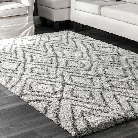 Nuloom Willette Diamond Shaggy Area Rug 4ft x 6ft MLSH05A-406